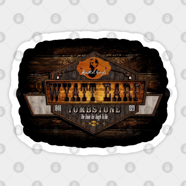 Wyatt Earp Tombstone Design Sticker by HellwoodOutfitters